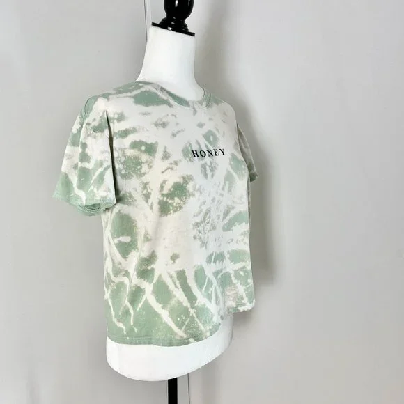 ✨Upcycled | NastyGal | Relaxed Honey Graphic T Shirt | Small Mint Green - Picture 10 of 12